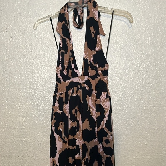 NWT Diane Von Furstenberg pink, black and brown long romper size XXS - Picture 2 of 11